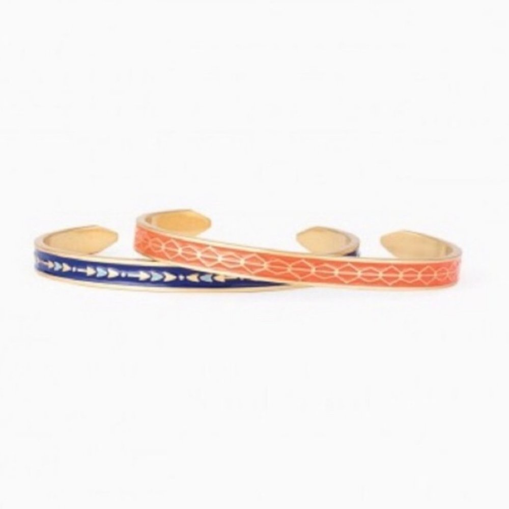 NIB Stella & Dot Manchester Enamel Cuffs